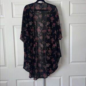 Torrid Floral Kimono Boho Flowy Sheer Size 2 (XXL)